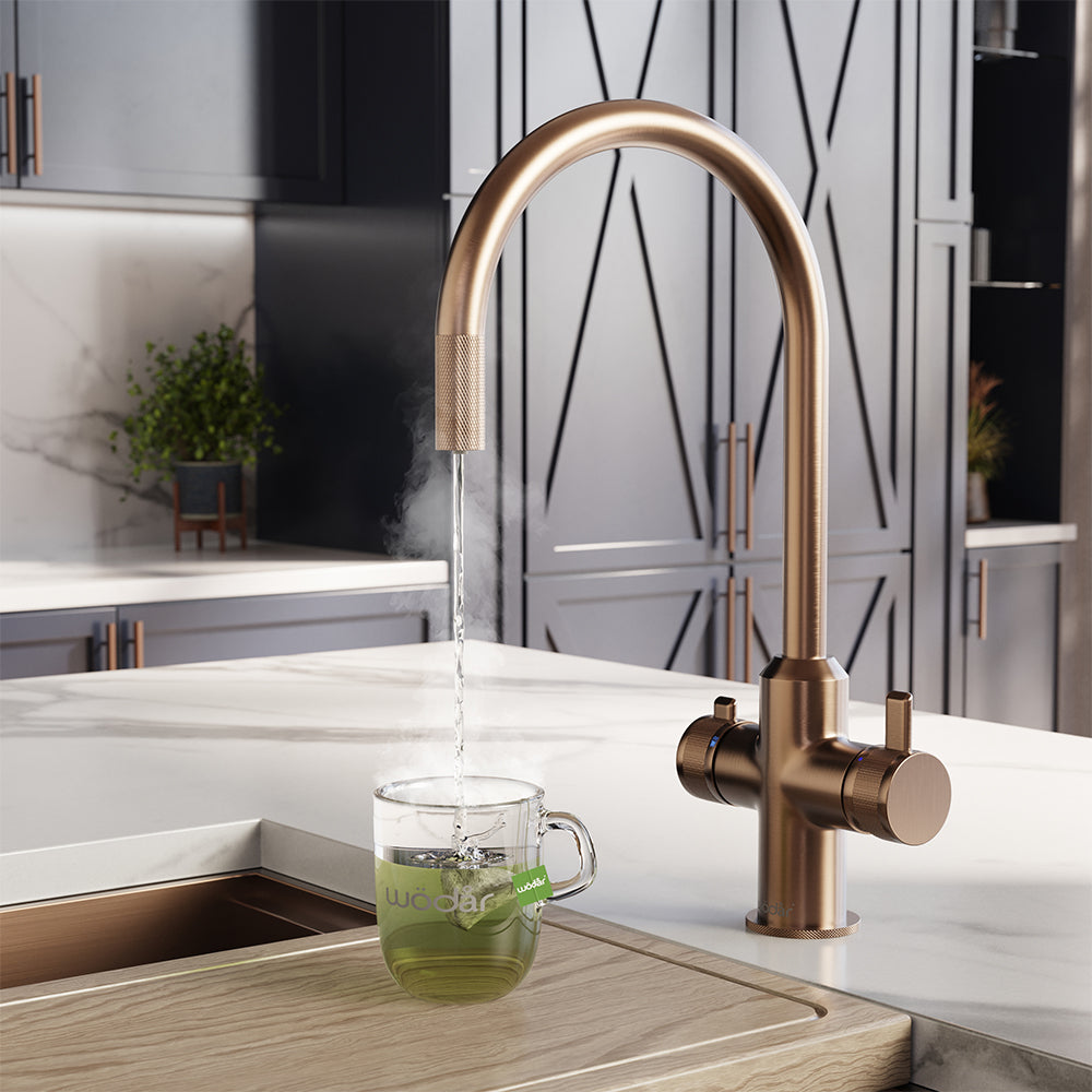 Design+ Flex 4 in 1 Brushed Copper Boiling Hot Water Tap