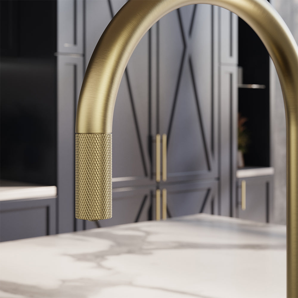 Design+ Flex 4 in 1 Brushed Brass Boiling Hot Water Tap