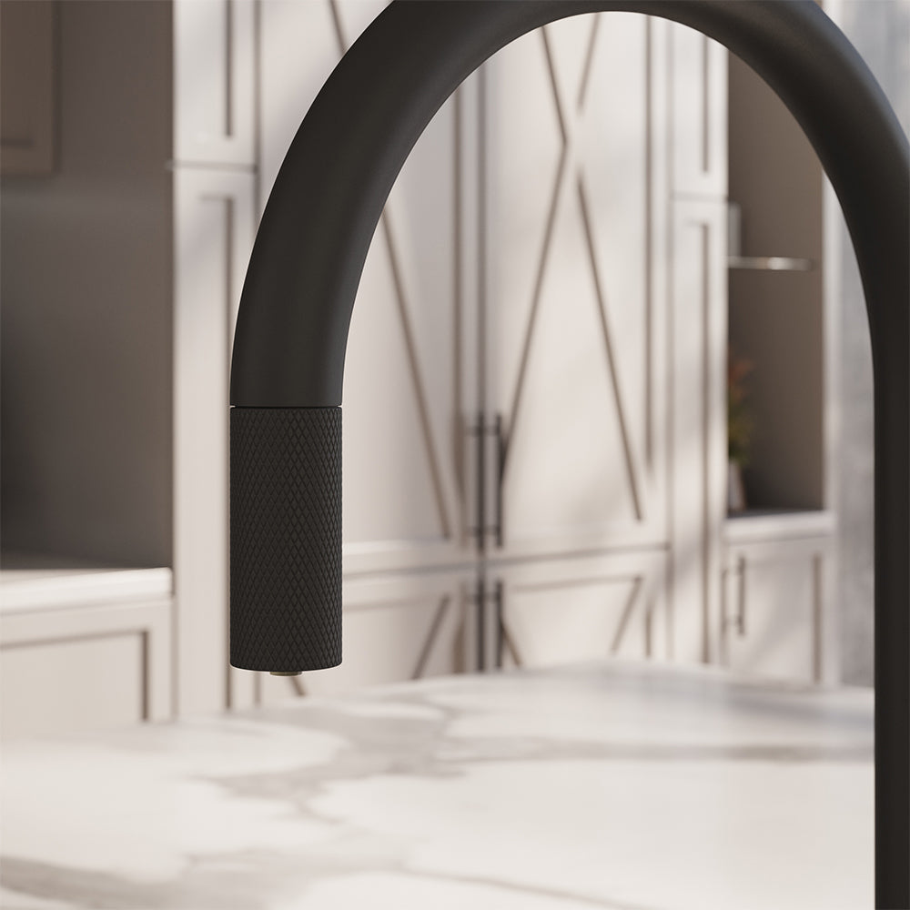 Design+ Flex 4 in 1 Matt Black Boiling Hot Water Tap