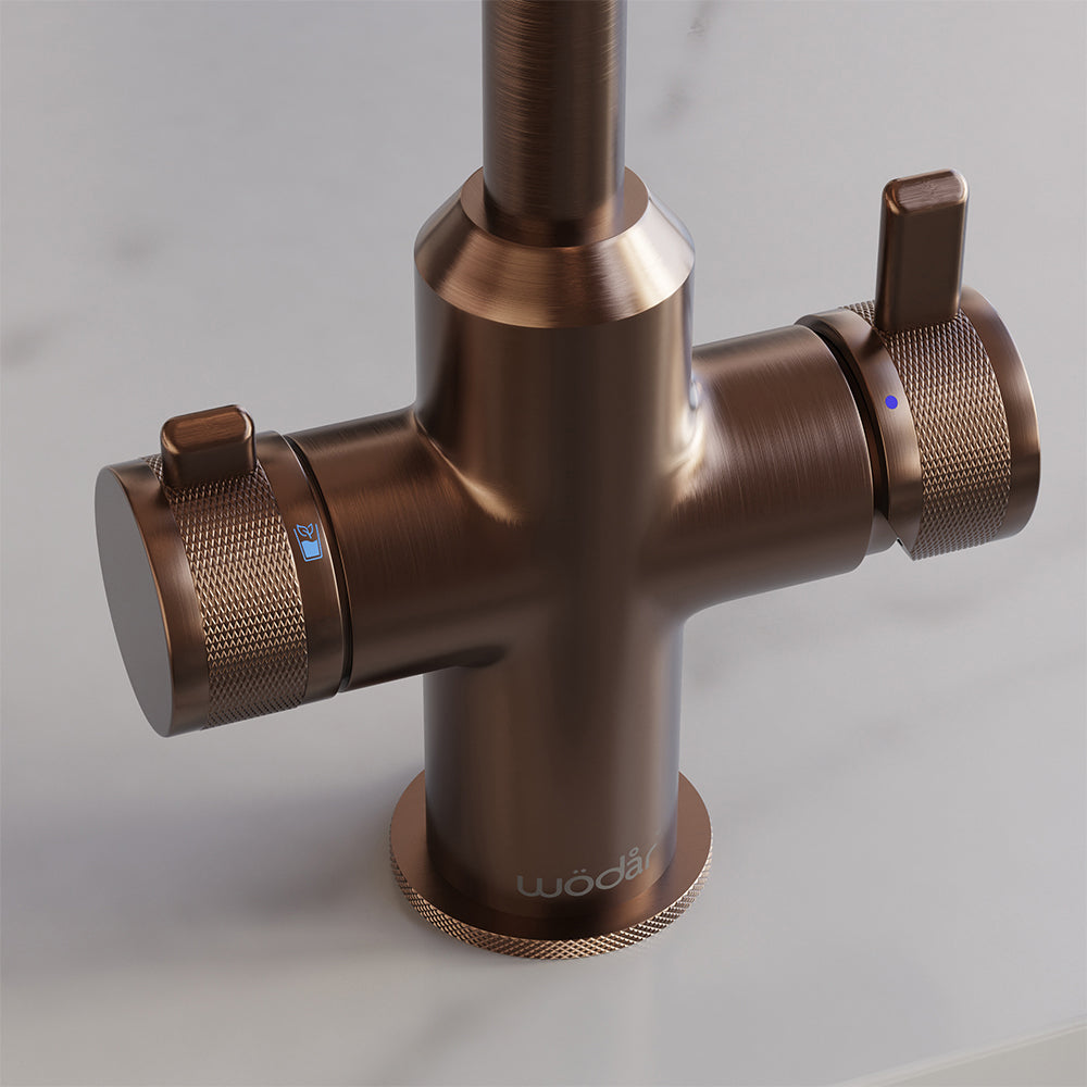 Design+ Flex 4 in 1 Brushed Copper Boiling Hot Water Tap