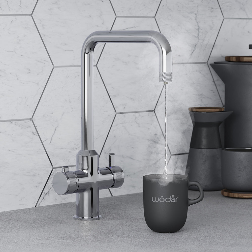 Design+ Square 4 in 1 Chrome Boiling Hot Water Tap